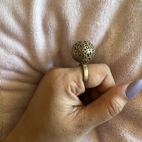 Pure silver statement cocktail ring - Picture 3 of 4